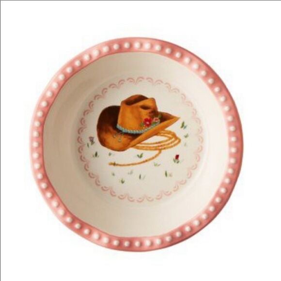 The Pioneer Woman set of 2, Cow and Hat Sweet Romance Blossoms mini Pie Pans - Picture 3 of 5